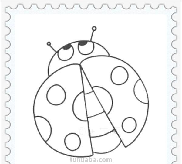儿童简笔画精选「昆虫」-如何画一只瓢虫（Ladybug）？