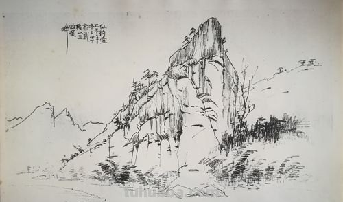 水笔速写山 怎样素描山景?