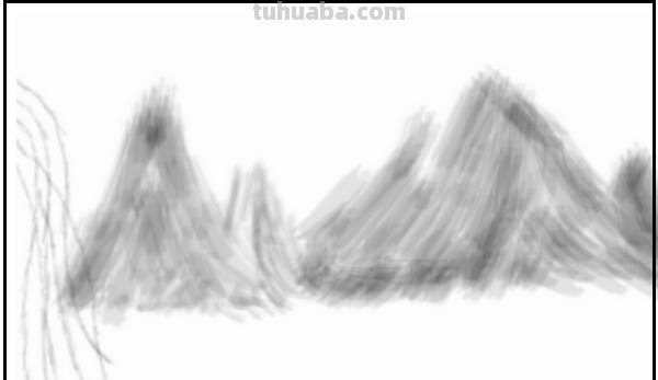 水笔速写山 怎样素描山景？