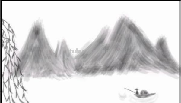 水笔速写山 怎样素描山景？