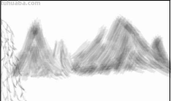 水笔速写山 怎样素描山景？