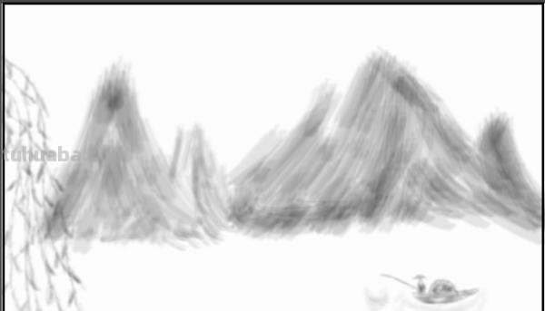水笔速写山 怎样素描山景？