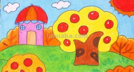 秋天的简笔画怎么画 儿童画秋天的图画?