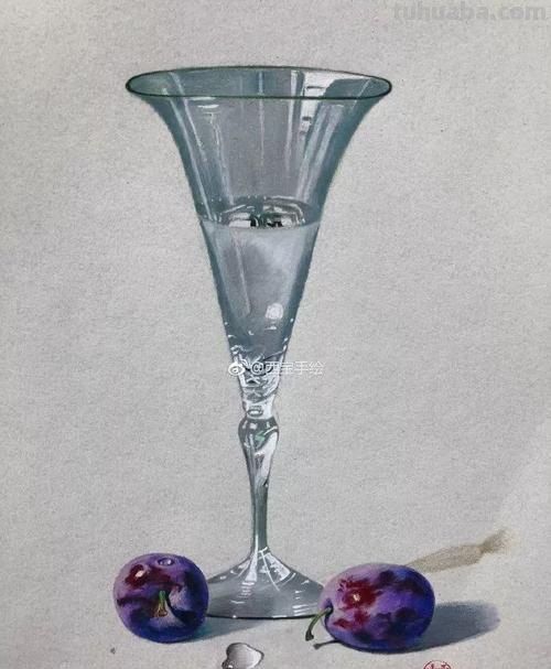 彩铅画 玻璃杯怎么画 色彩静物单体训练——玻璃杯的画法?