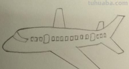 飞机的创意彩铅画怎么画 一年级铅笔简单画 飞机？