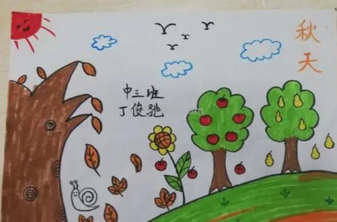 秋天怎么画图片简笔画 画秋天景色的画？