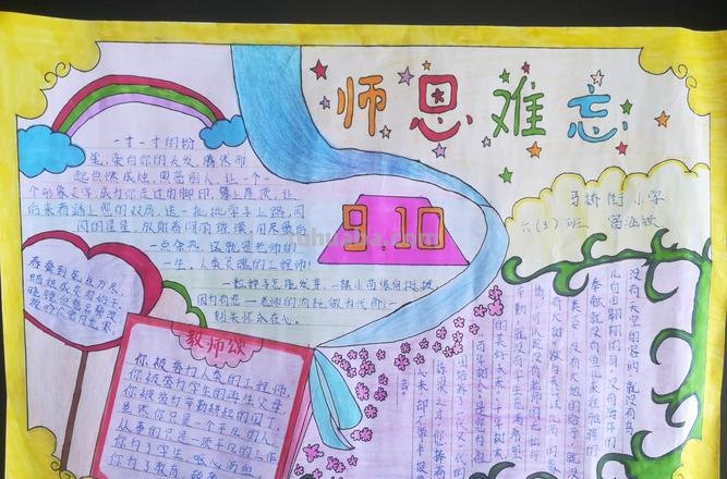 教师节的手抄报怎么画星空 三年级教师节手抄报勿忘恩师内容?