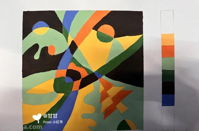 色彩构成采集及色彩构成采集与重构作业图片