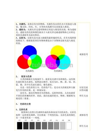 如何教授色彩知识及色彩教程