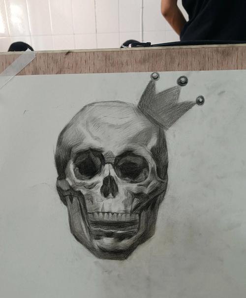 头骨堆速写 素描骷髅头怎么画?