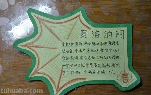 《夏洛的网》读书卡怎么画 夏洛特的网观影卡片怎么做？