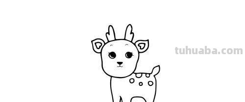 鹿怎么画的简笔画 如何画一个简单的可爱的小梅花鹿？