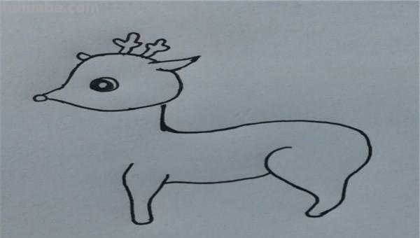 鹿怎么画的简笔画 如何画一个简单的可爱的小梅花鹿？