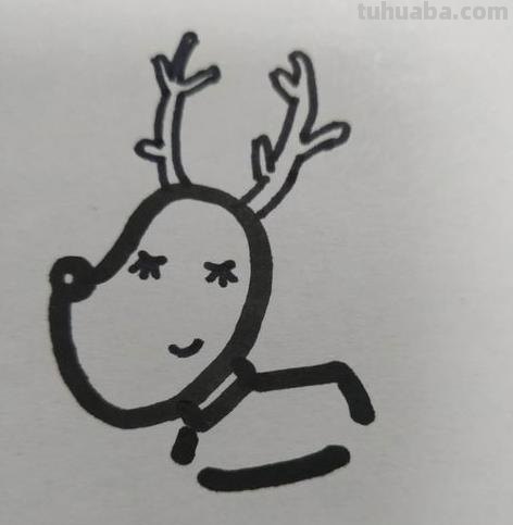 鹿怎么画的简笔画 如何画一个简单的可爱的小梅花鹿？