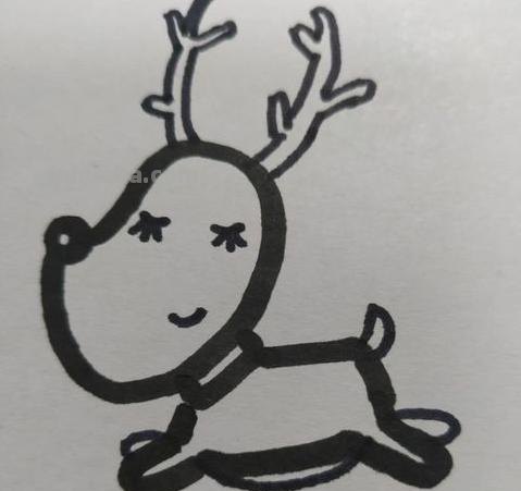 鹿怎么画的简笔画 如何画一个简单的可爱的小梅花鹿？