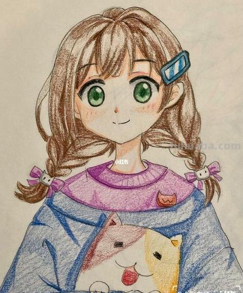 彩铅画2个女孩怎么画 如何用彩铅画卡通人物？