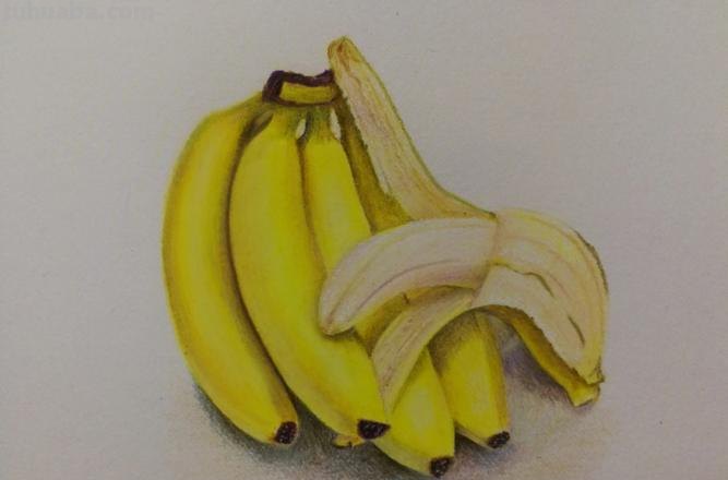 彩铅画香蕉自学教程怎么画 一年级简单画香蕉？