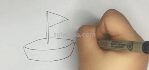 幼儿简笔画船怎么画 儿童画小小的船简画?