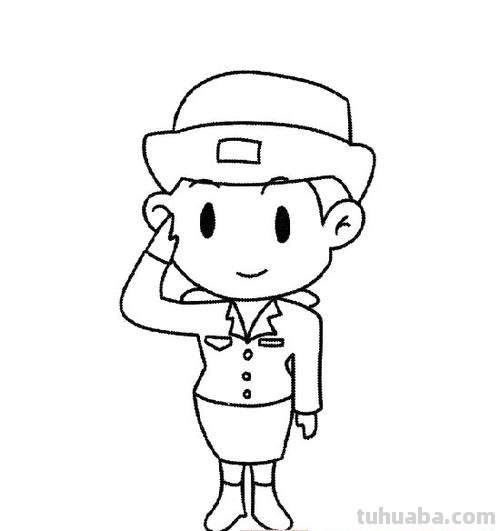 简笔画的警察怎么画 漫画人物美女警察的画法?