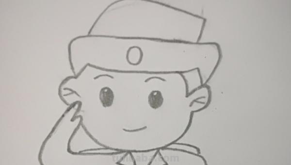 简笔画的警察怎么画 漫画人物美女警察的画法？