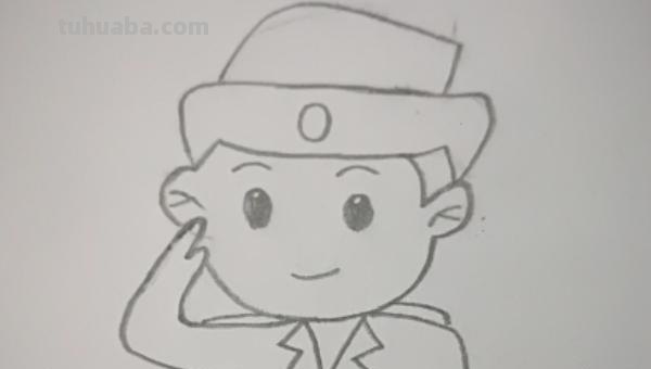 简笔画的警察怎么画 漫画人物美女警察的画法？