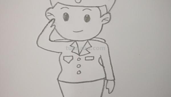 简笔画的警察怎么画 漫画人物美女警察的画法？