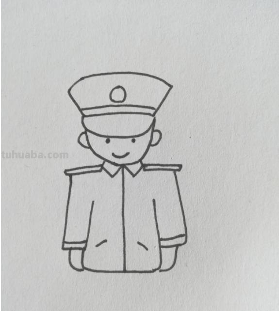 简笔画的警察怎么画 漫画人物美女警察的画法？