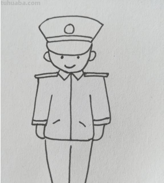 简笔画的警察怎么画 漫画人物美女警察的画法？