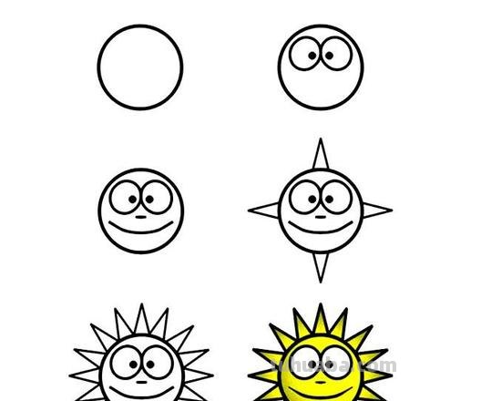怎么画太阳简笔画步骤 太阳简笔画怎么画?