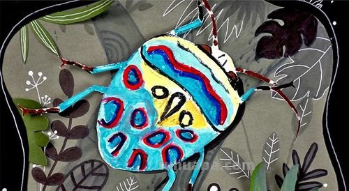 儿童画教程|趣味线描与色彩《昆虫界中的“毕加索”》