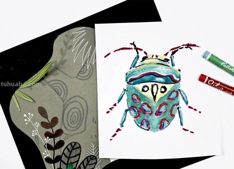 儿童画教程｜趣味线描与色彩《昆虫界中的“毕加索”》
