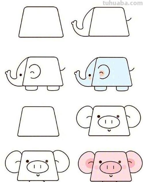 一组动物简笔画教程~