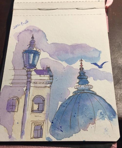 水彩教程,唯美淡彩画,看第一眼就爱上了