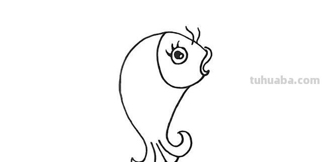 鲤鱼怎么画儿童简笔画 鱼的简笔画怎么画?