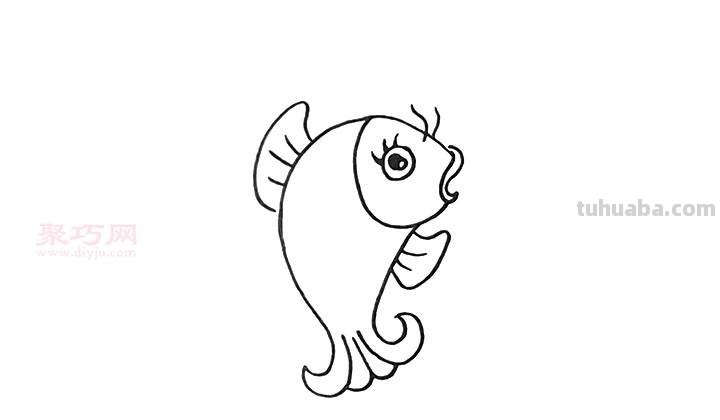 鲤鱼怎么画儿童简笔画 鱼的简笔画怎么画?