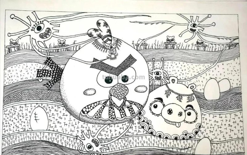 马克笔手绘作品，线描绘画作品欣赏28张
