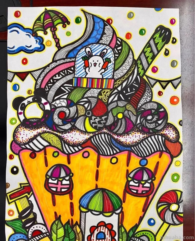 马克笔手绘作品，线描绘画作品欣赏28张