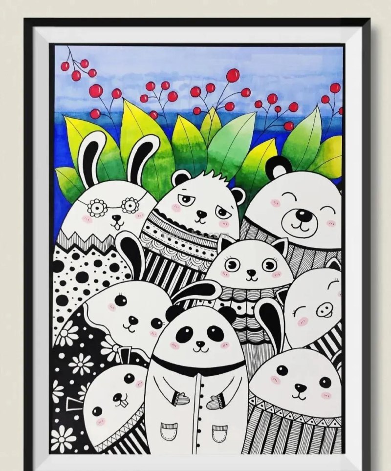 马克笔手绘作品，线描绘画作品欣赏28张