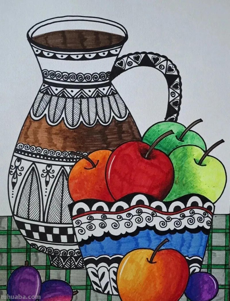 马克笔手绘作品，线描绘画作品欣赏28张