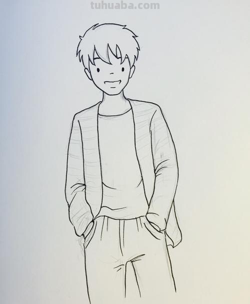 男人怎么画简笔画全身 如何画男生全身?