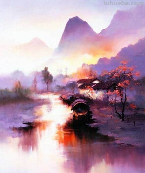 【绘画教程】如何用色彩描绘绚丽山水风景?