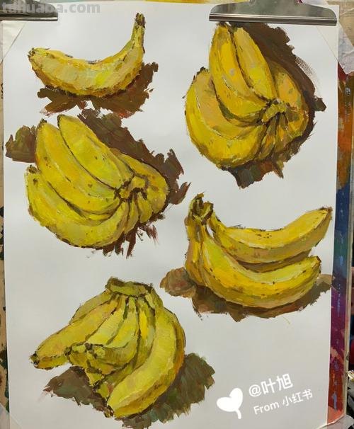 用色彩静物香蕉展现绘画魅力