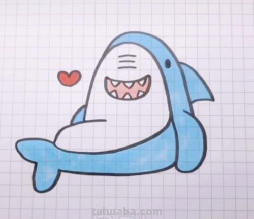 鲨鱼的简笔画怎么画 鲨鱼的画?