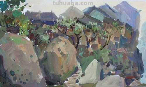 石头墙色彩及石头墙色彩风景画画法