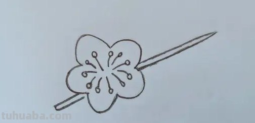 怎么用彩铅画梅花拟人画 如何画梅花，这是美术作业，铅笔和水彩笔都行？