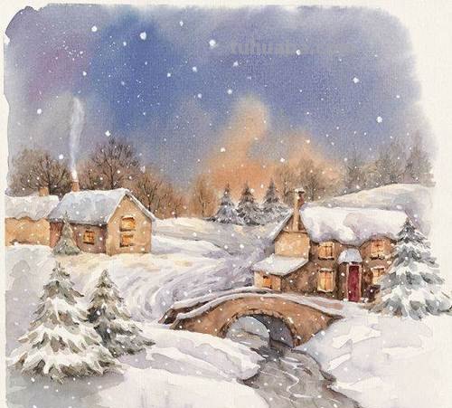 色彩雪景画：描绘冬日美景的绘画艺术 