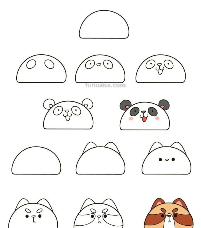 「收藏系」 9组可爱的小动物简笔画，非常适合零基础入门教程