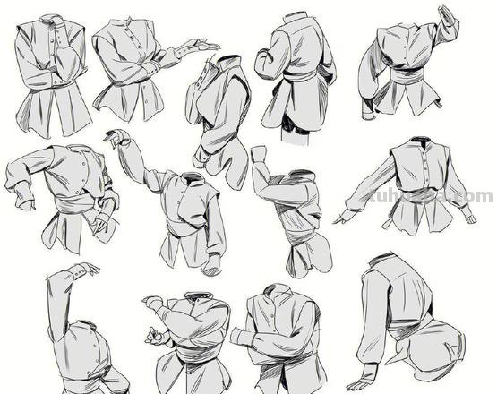 怎么画衣服褶皱?衣服褶皱的画法教学