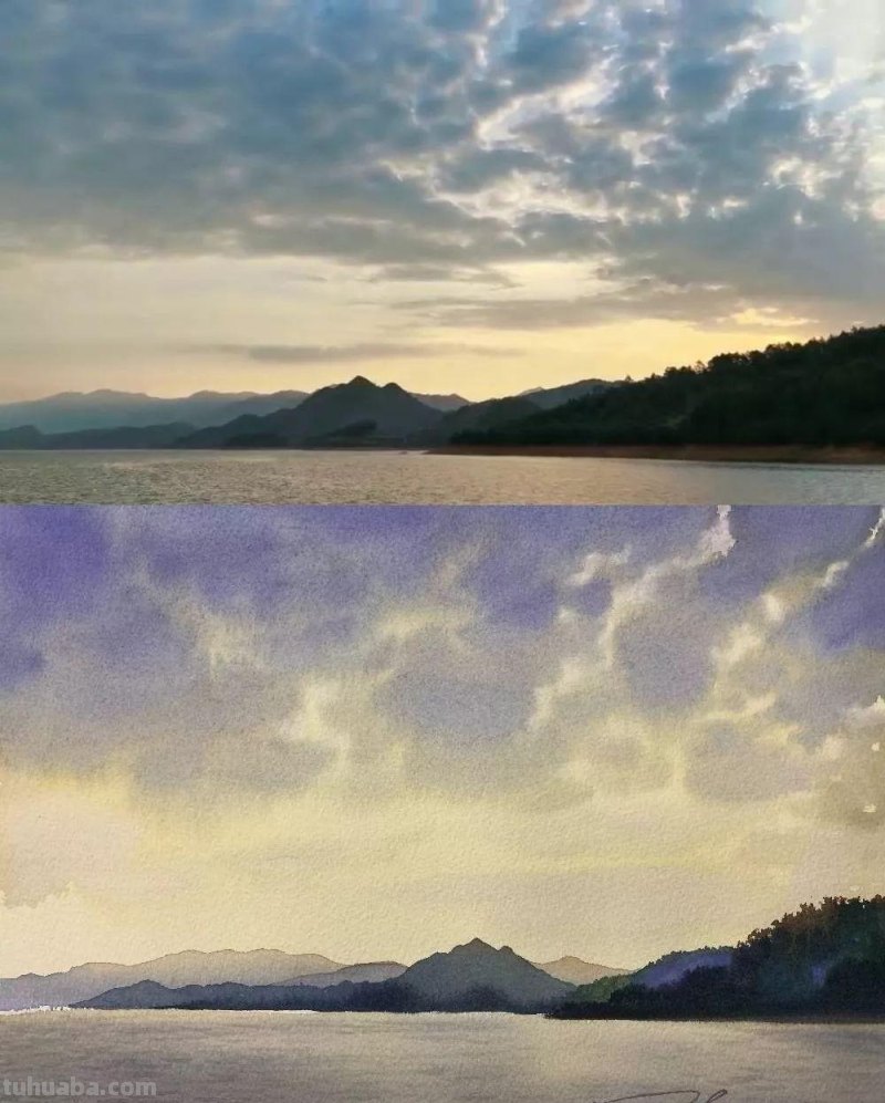好看的水彩风景画，掌握好方法，很简单