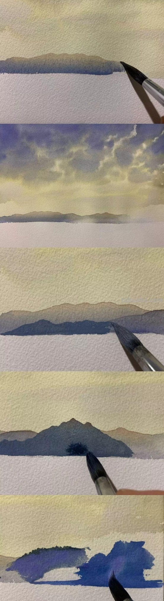 好看的水彩风景画，掌握好方法，很简单
